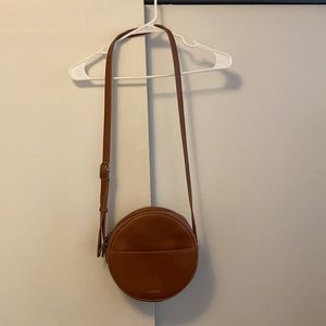 Matt & Nat brown vegan leather crossbody bag 9”